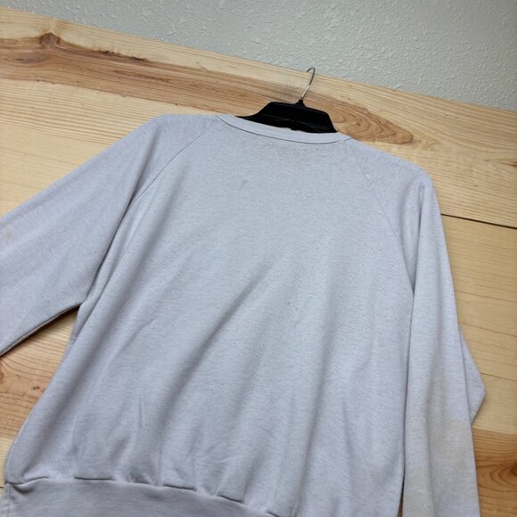 Vintage 70s Canada Quality Goods Sweater Shirt Mens Medium Gray Eagle Thin - Picture 15 of 16